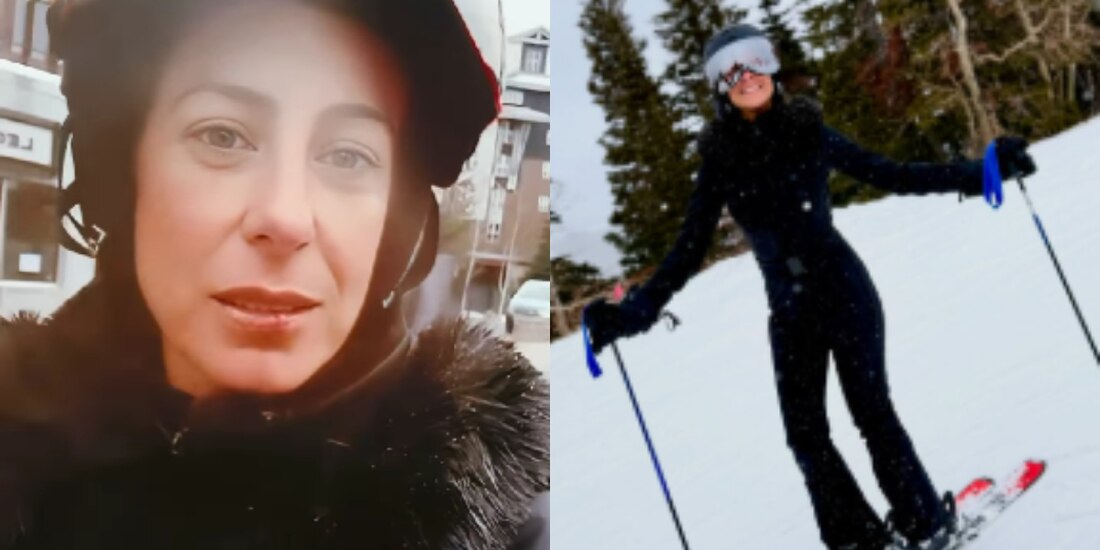 Paulina Mercado sufre aparatoso accidente en la nieve.