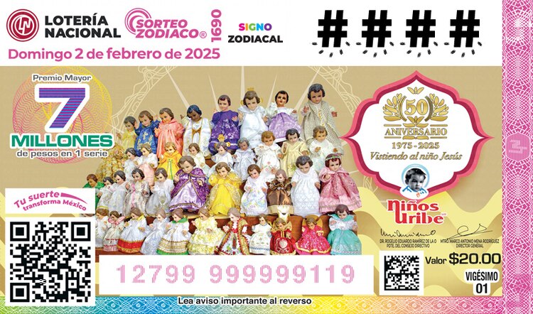 El Sorteo Zodiaco 1690 está dedicado al Día de la Candelaria, el cual se realiza en conmemoración de la virgen del mismo nombre.