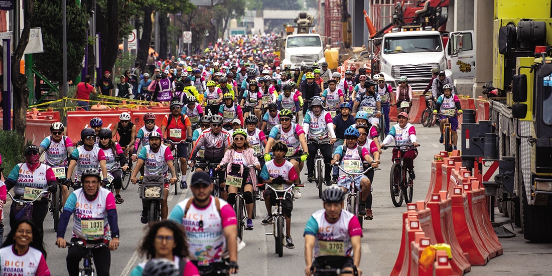 Cientos recorrieron ayer la ciclopista la Gran Tenochtitlán