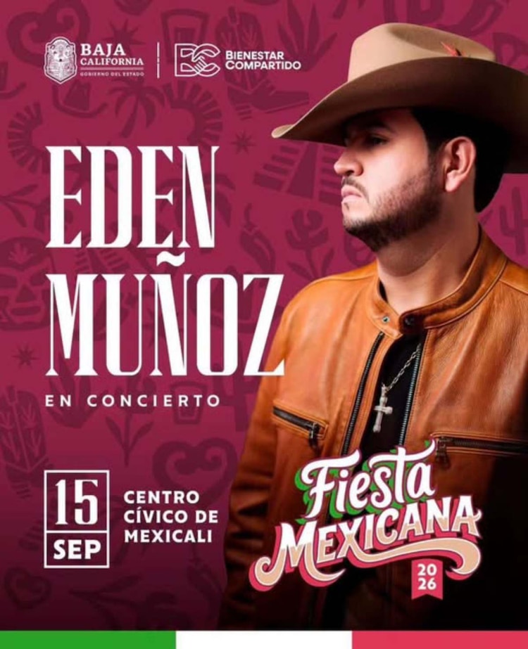 Edén Muñoz encabeza la noche mexicana en el Centro Cívico para festejar el orgullo de ser mexicano.