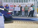 Bloqueo, ayer, frente al Hospital Dr. Fernando Ocaranza, en Hermosillo.