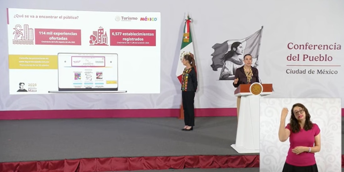 La Secretaria de Turismo da información sobre este plan.