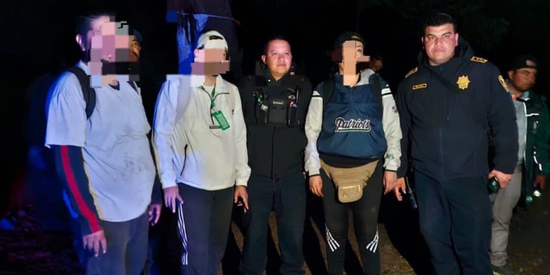 escata a tres personas extraviadas en el Ajusco