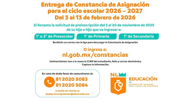 Constancias de asignación Nuevo León