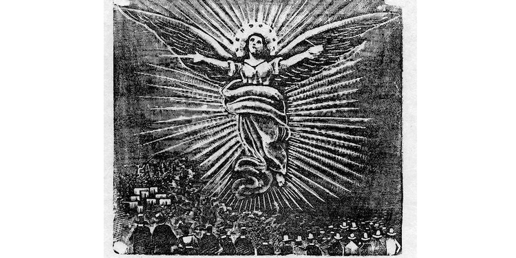 Aparición de un ángel en los Estados Unidos.