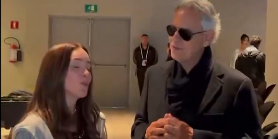 Belinda y Andrea Bocelli cantan Bésame Mucho