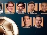 Algunos de los nominados al Balón de Oro de Todos los Tiempos