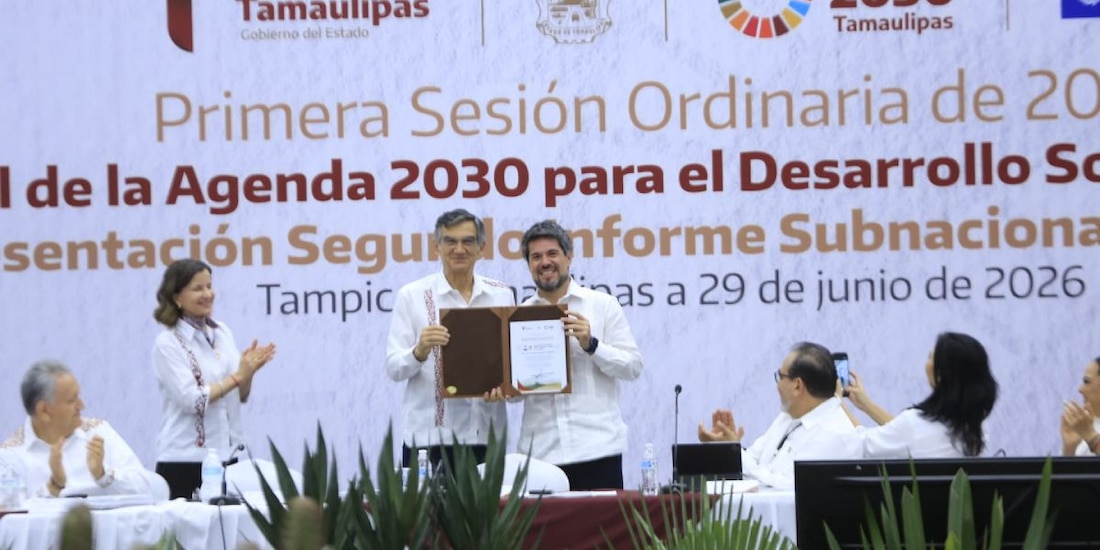 Reconocen liderazgo de Américo Villarreal por avances de Tamaulipas en la Agenda 2030.