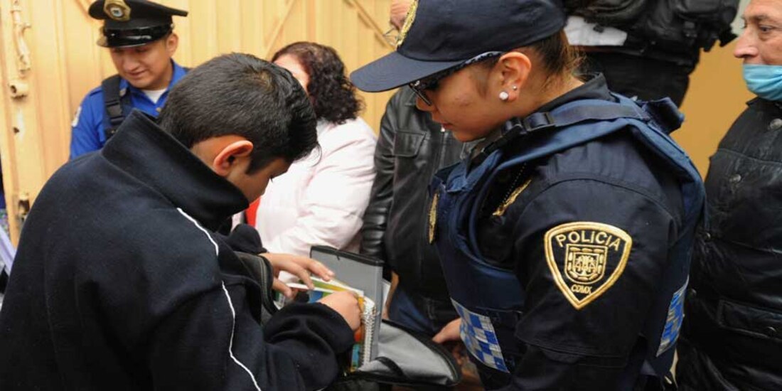 Una imagen del operativo "Mochila Segura" en 2017