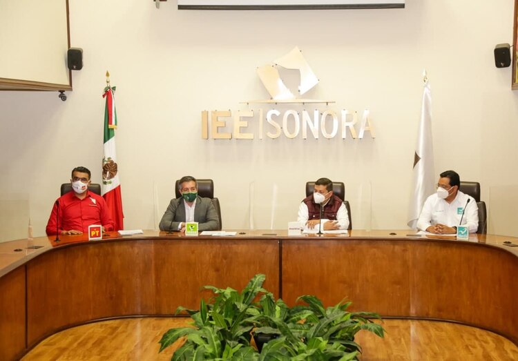 Morena, PVEM, PT y Nueva alianza presentan convenio de candidatura de Durazo por Sonora