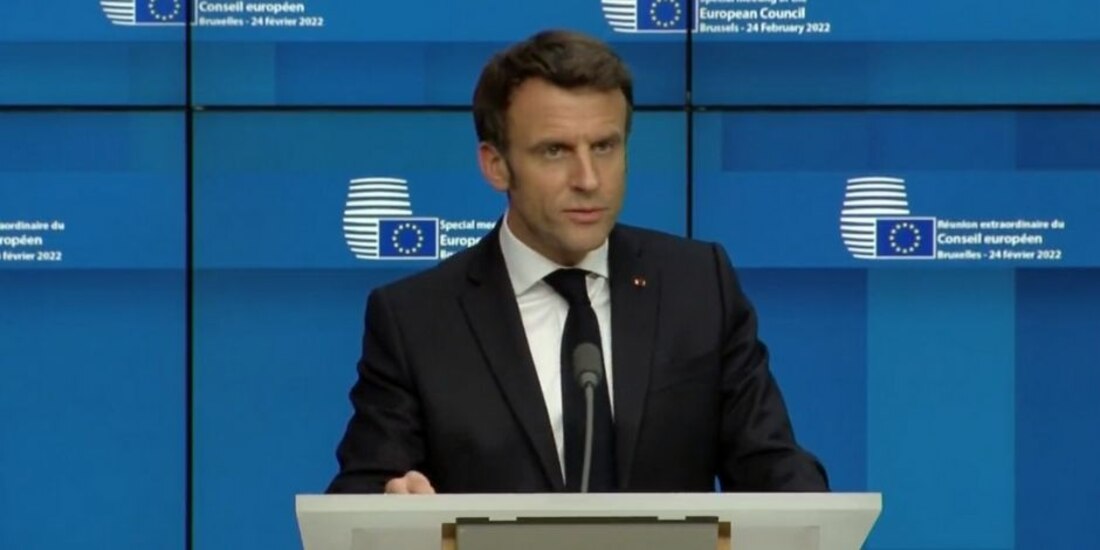 Emmanuel Macron aseguró que los europeos decidieron responder a ataque de Rusia contra Ucrania.