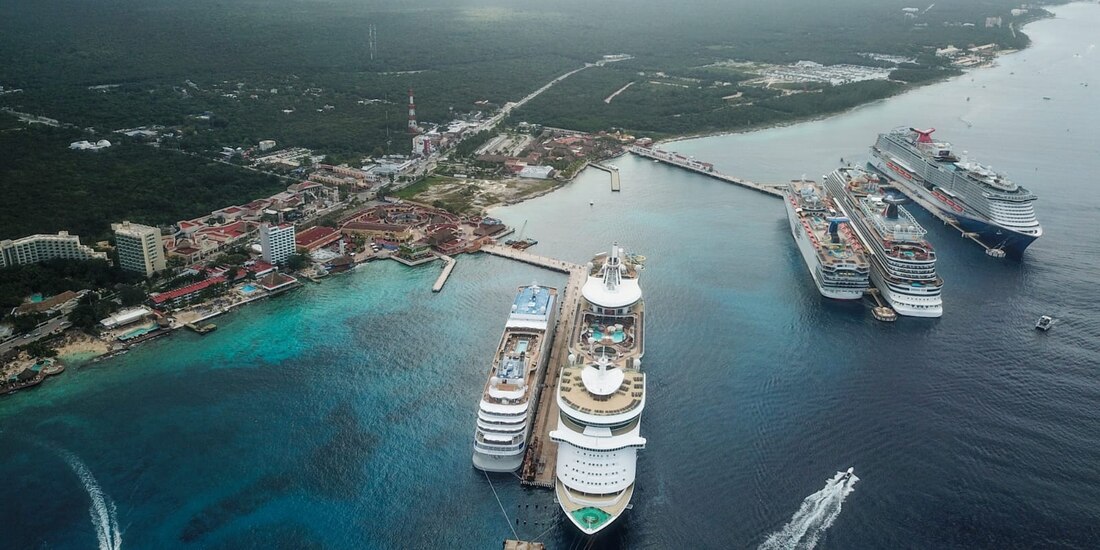 La embarcación llegando a Quintana Roo.