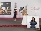 Joel Omar Vázquez Herrera, director general del Instituto Nacional de Antropología e Historia, en la Mañanera.