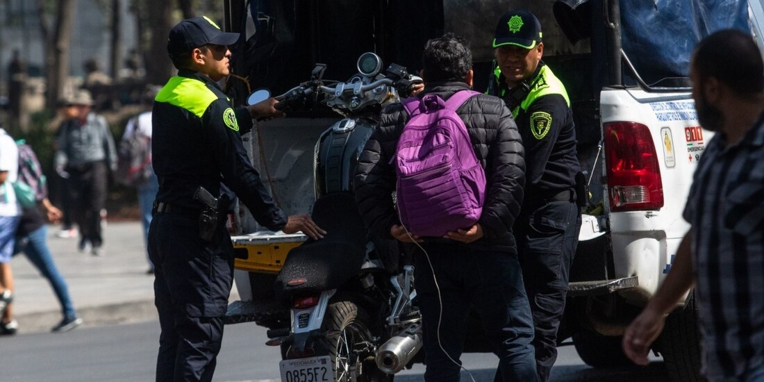 Operativo de motocicletas en CDMX