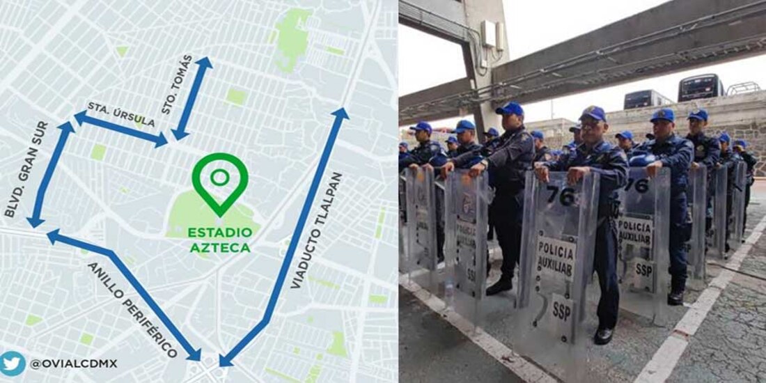 América vs Atlético San Luis. Así es el operativo de seguridad para el duelo de esta noche en el Azteca