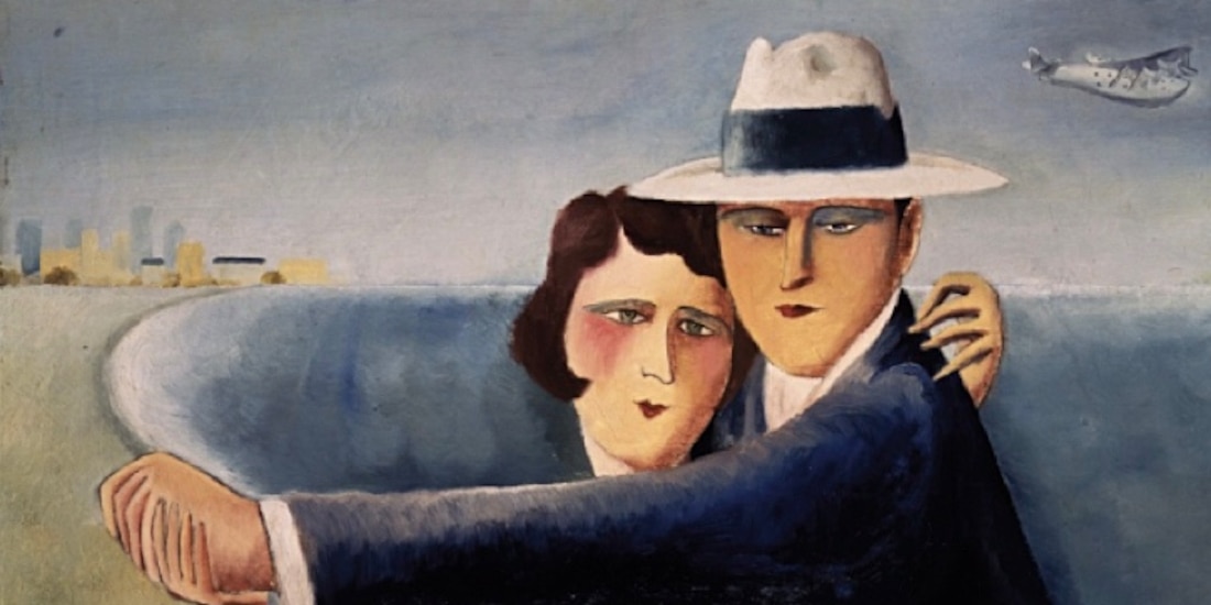 El último vuelo del China Clipper, óleo sobre tela, 1981.