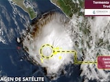 Imagen satelital del huracán Trudy.