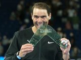 Rafael Nadal celebra su coronación en el ATP 250 de Melbourne.