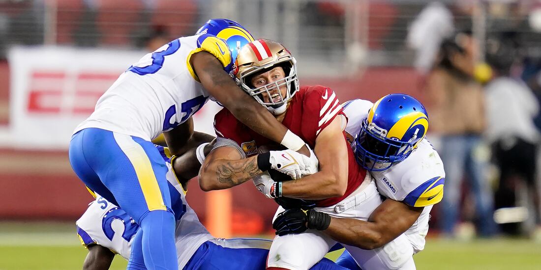 Una acción del San Francisco 49ers vs Los Angeles Rams, Semana 4 de la NFL