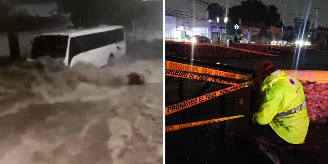 Fuertes lluvias en Querétaro provocan inundaciones; autoridades atienden zonas afectadas.