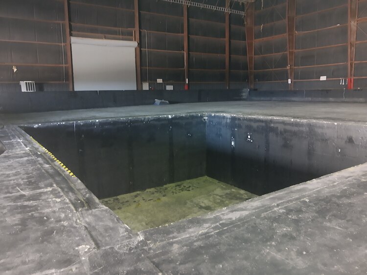 Interior del foro donde se filmó la famosa escena de Jack y Rose en la tabla.