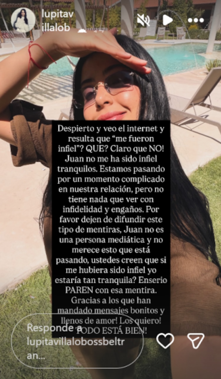 Lupita Villalobos responde a rumores de infidelidad