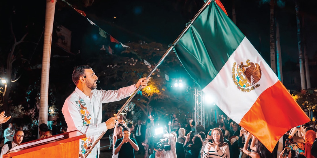 MEXICANOS celebran en El Cairo la
Independencia, el 18 de septiembre