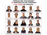 Exfuncionarios municipales sentenciados como parte del operativo.