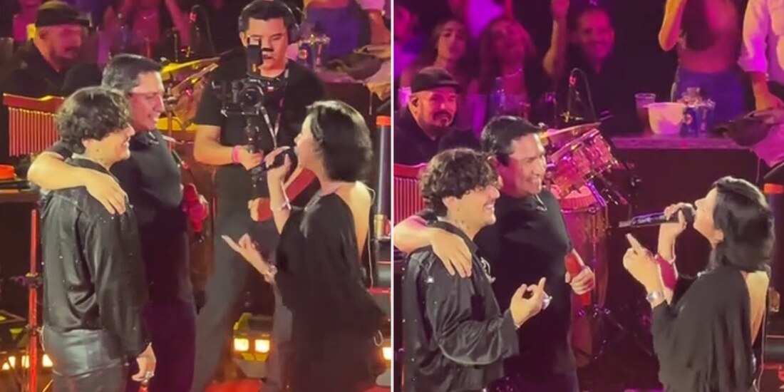 Ángela Aguilar canta con Julión Álvarez en show de Nodal en Jalisco
