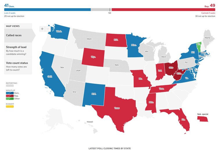 Republicanos alcanzaron mayoría en el Senado de Estados Unidos. Foto: La Razón