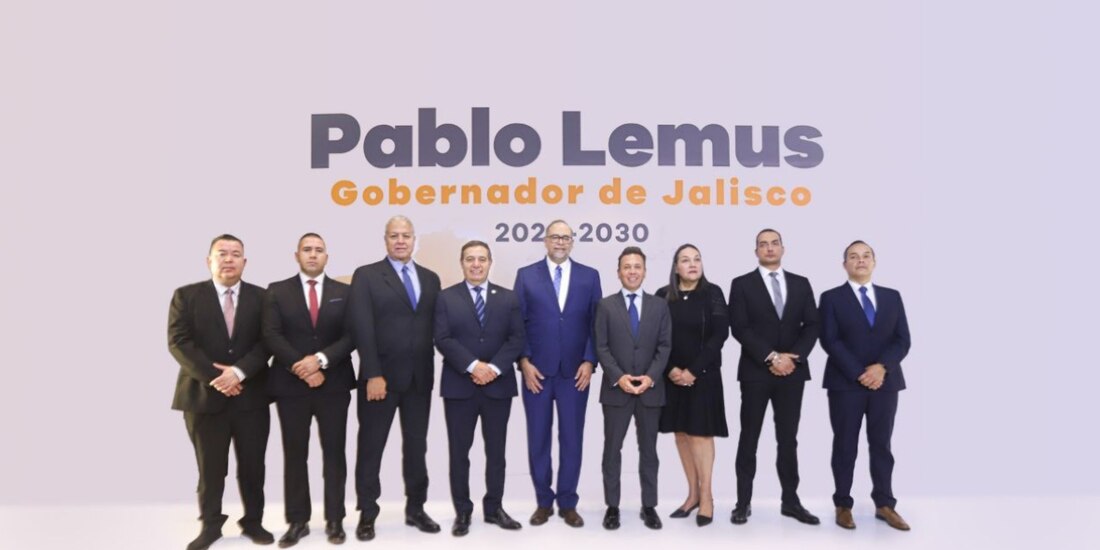 Pablo Lemus presenta a integrantes del Gabinete de Seguridad para Jalisco 2024-2030.