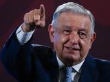 Presidente López Obrador durante una rueda de prensa matutina desde Palacio Nacional.