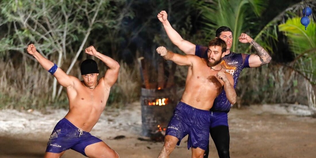 Los atletas de Exatlón All Star compiten en la Batalla Colosal