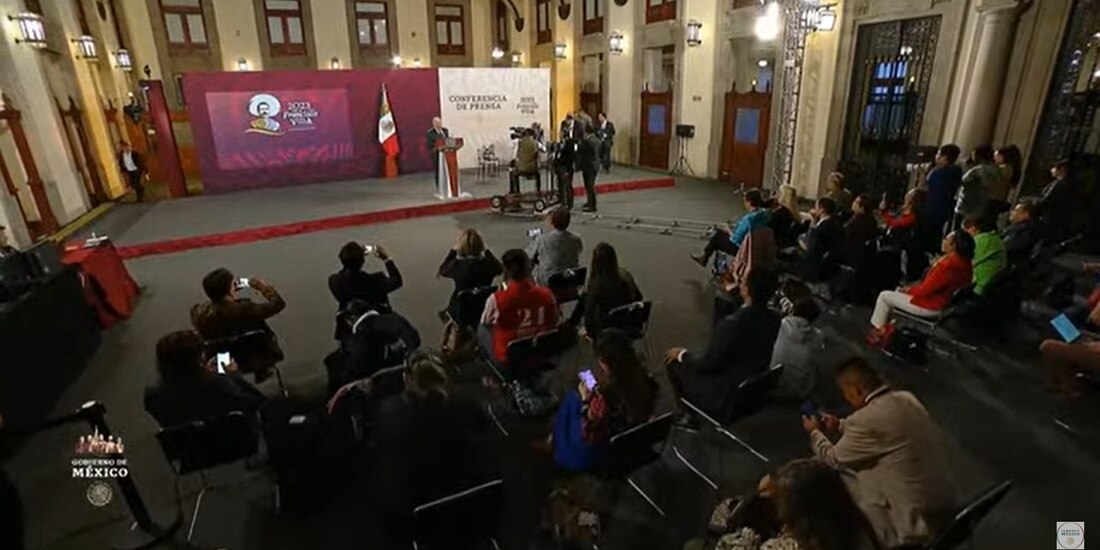 Andrés Manuel López Obrador este lunes 24 de julio en Palacio Nacional.