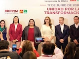 LÍDERES de
“Unidad por la
transformación”,
en conferencia de
prensa, ayer.