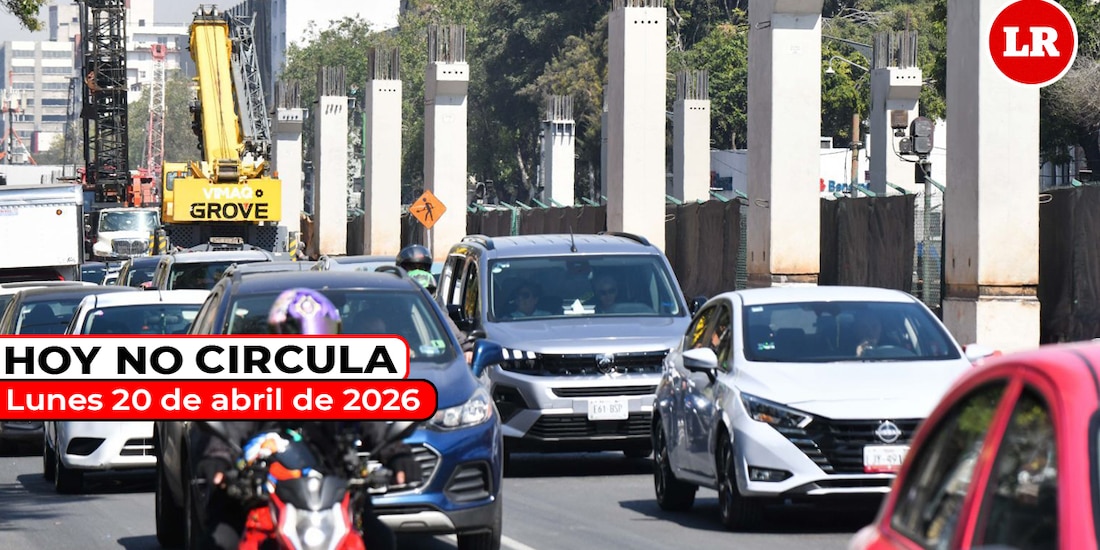 Te compartimos cómo aplica el Hoy No Circula este lunes 20 de abril de 2026 en la Zona Metropolitana del Valle de México.
