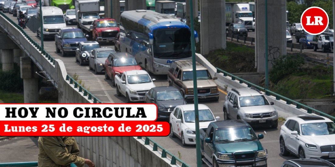 Revisa qué vehículos no circulan este lunes 25 de agosto en la Ciudad de México y el Estado de México.