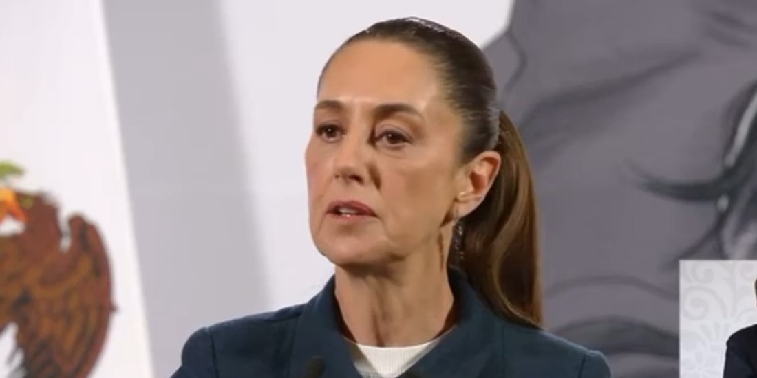 La Presidenta Claudia Sheinbaum Pardo en conferencia de prensa.