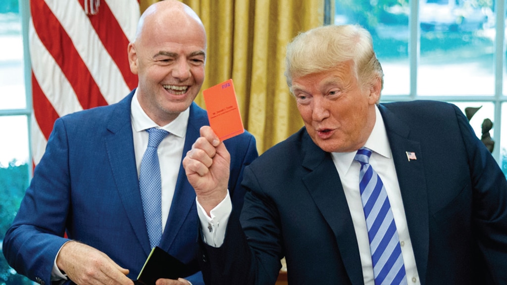 El mandamás de FIFA y el presidente de Estados Unidos, en una reunión en la Oficina Oval de la Casa Blanca, en 2018.