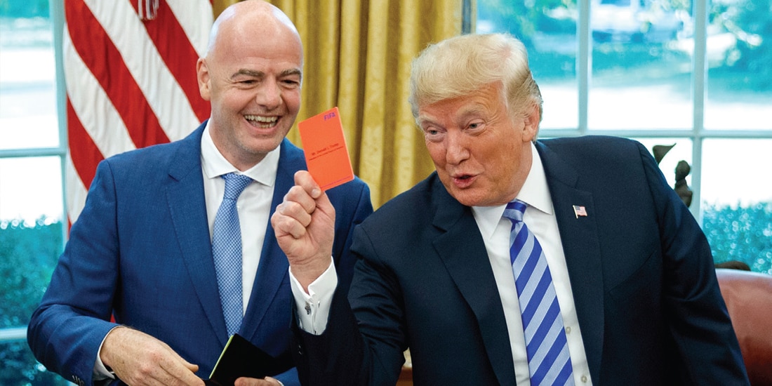 El mandamás de FIFA y el presidente de Estados Unidos, en una reunión en la Oficina Oval de la Casa Blanca, en 2018.