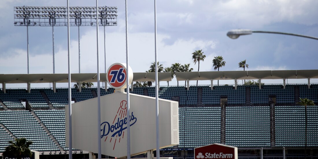 Foto de la parte exterior del Estadio de los Dodgers