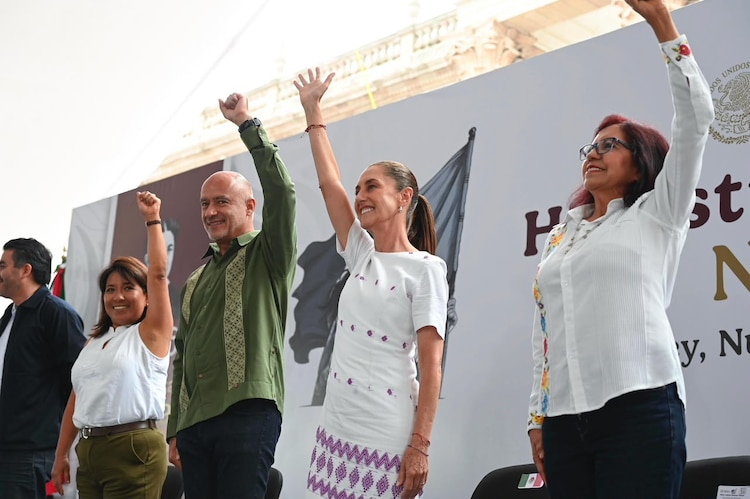 La Presidenta de México reafirma el compromiso de su gobierno con la población de Nuevo León durante su gira de trabajo.