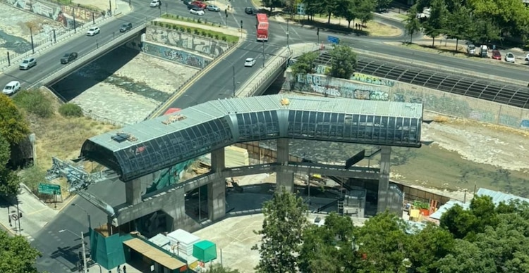 Construcción del Cablebús en la CDMX