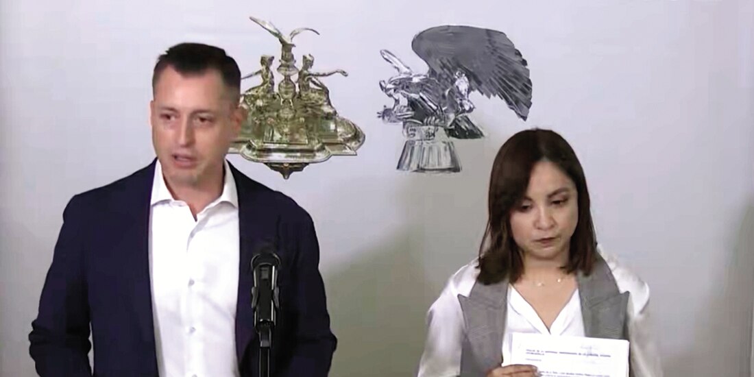 LUIS DONALDO Colosio, senador de MC, ayer, en conferencia de prensa