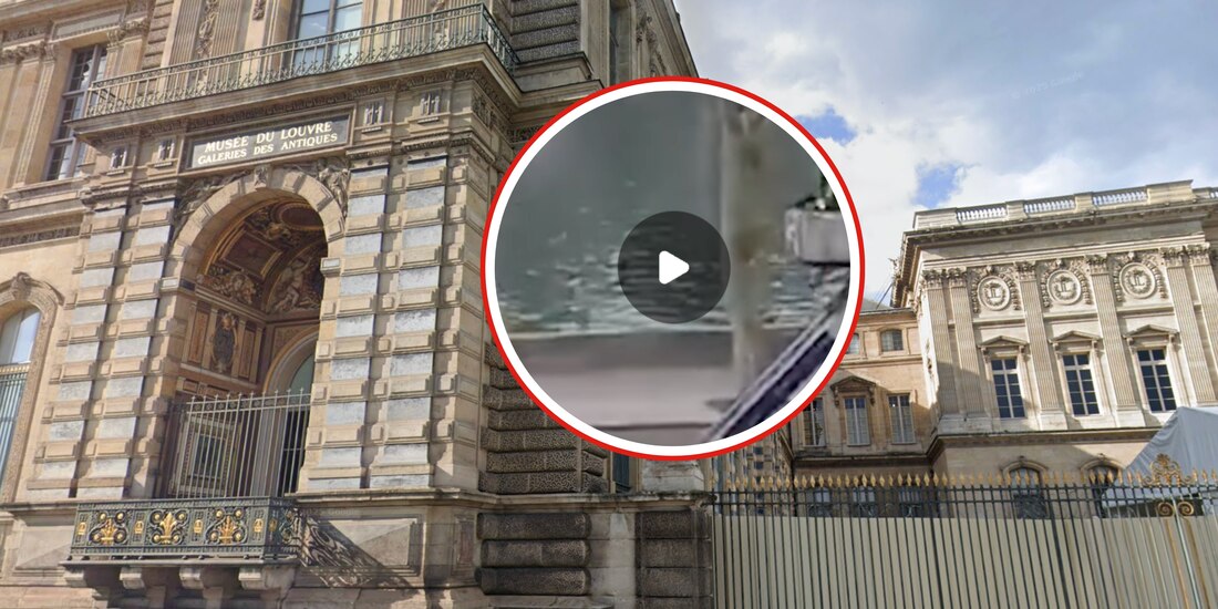 VIDEO del momento exacto de la huida de los ladrones del Museo del Louvre