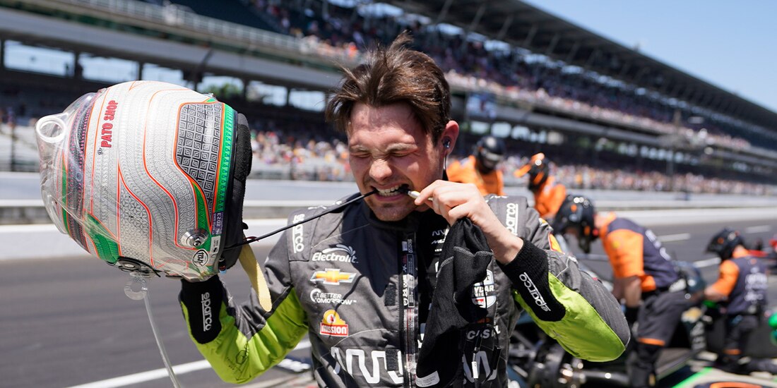 Pato O'Ward no terminó las 500 Millas de Indianápolis.