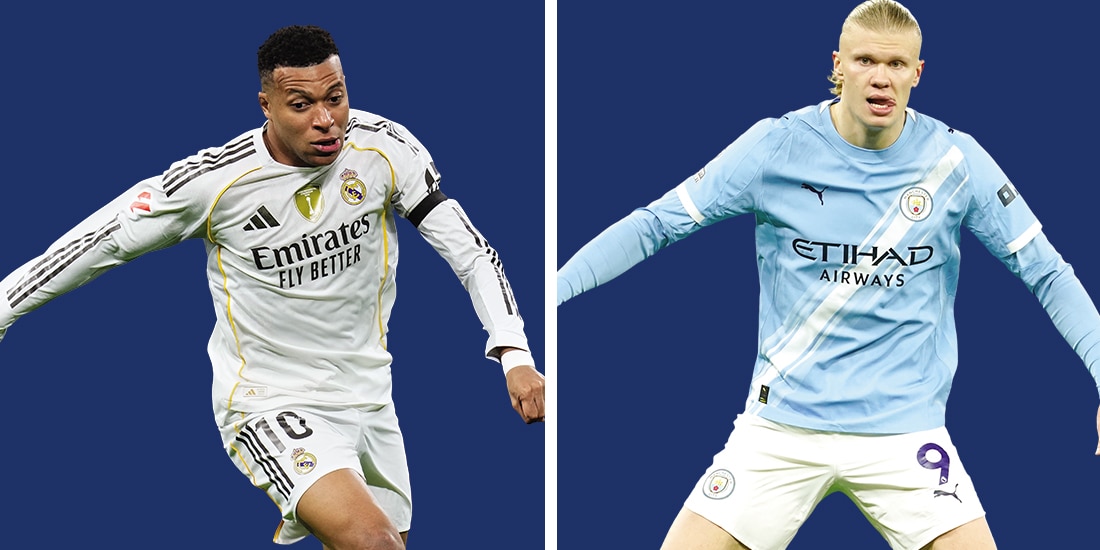 Kylian Mbappé y Erling Haaland