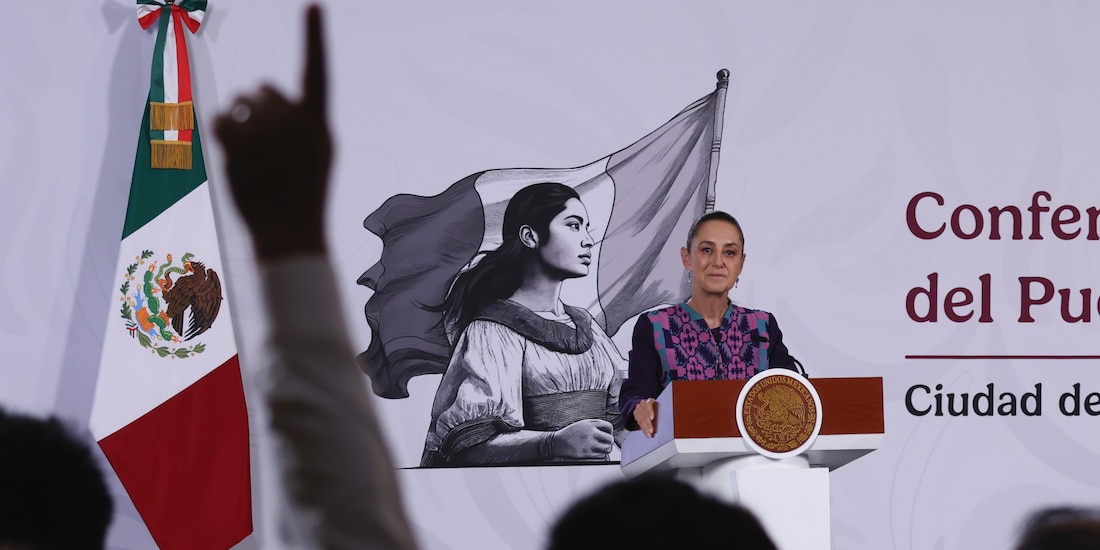 Claudia Sheinbaum, Presidenta de México, este jueves en Palacio Nacional.