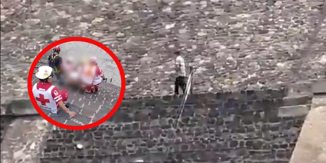 Así bajaron el cuerpo de la canadiense asesinada en Teotihuacán