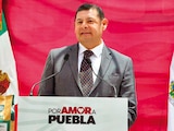 EL MANDATARIO estatal, Alejandro Armenta, ayer, durante un acto público para presentar productos tradicionales.